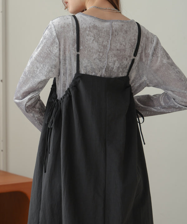 side ribbon cami onepiece