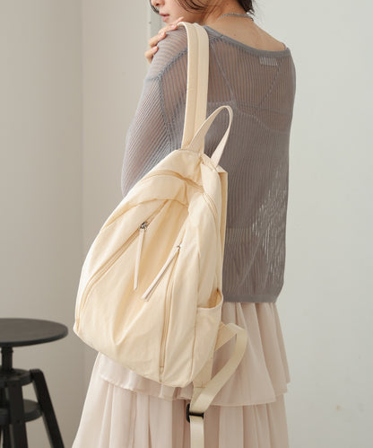 ribbon zip backpack