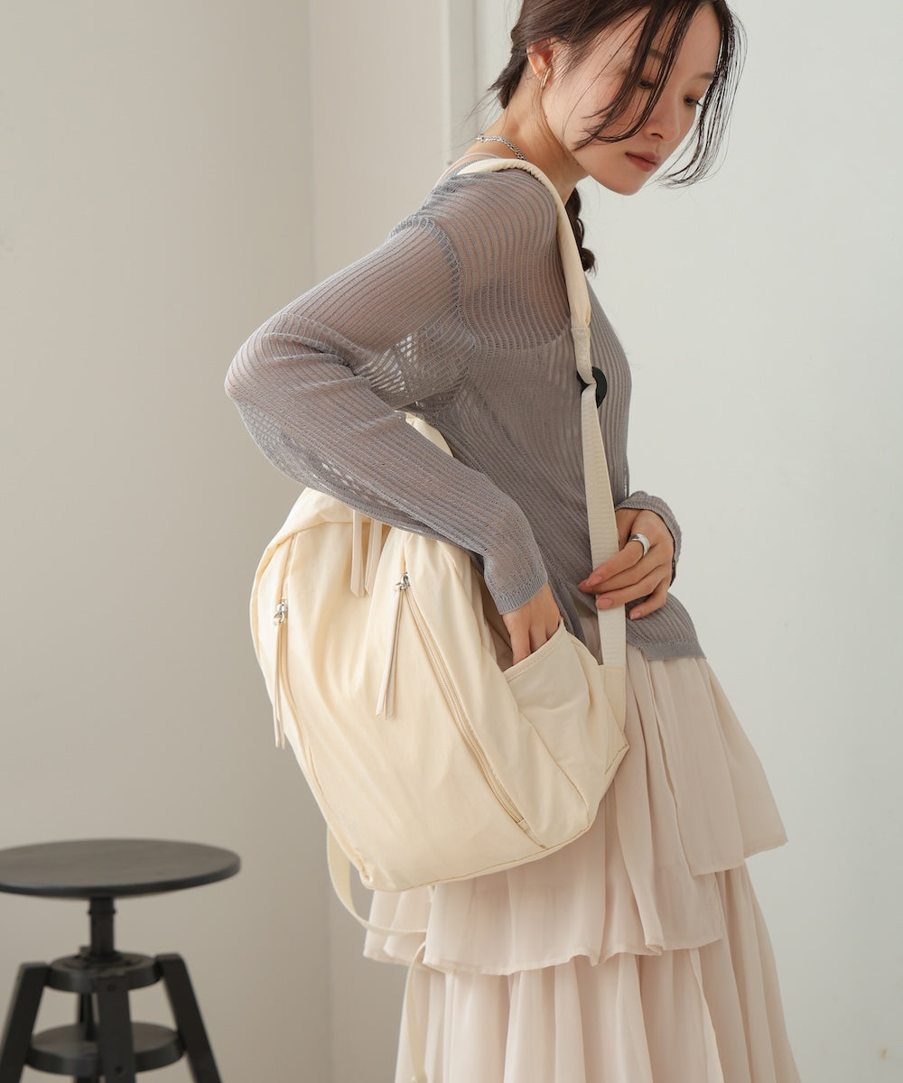 ribbon zip backpack