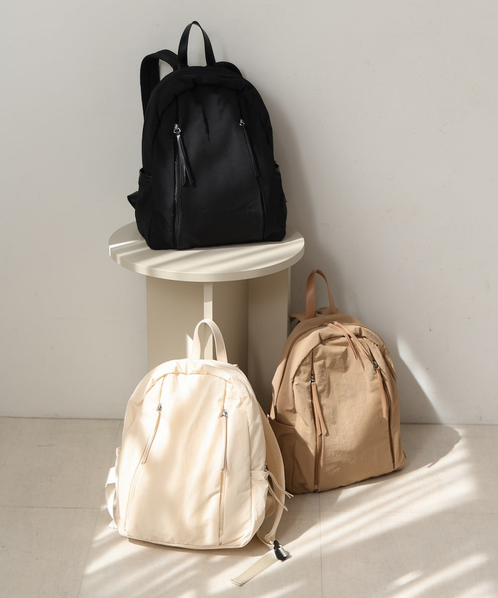 ribbon zip backpack