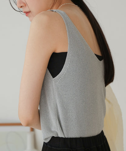 glitter knit tank top