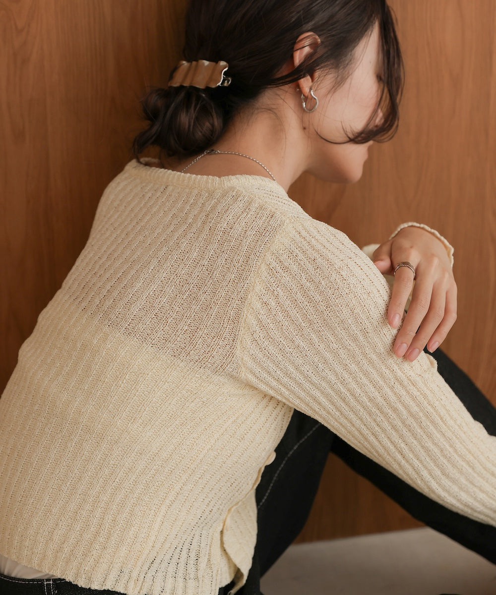 layered design knit top