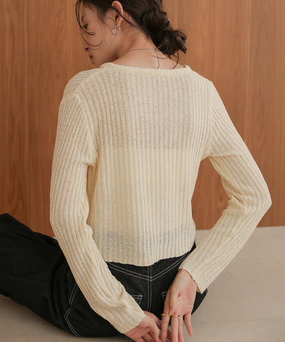 layered design knit top