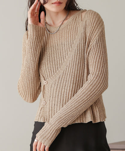 layered design knit top