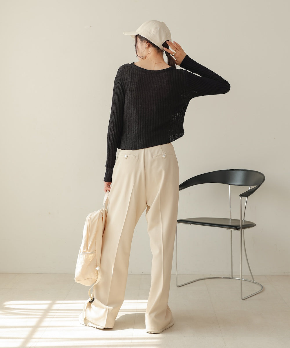 layered design knit top