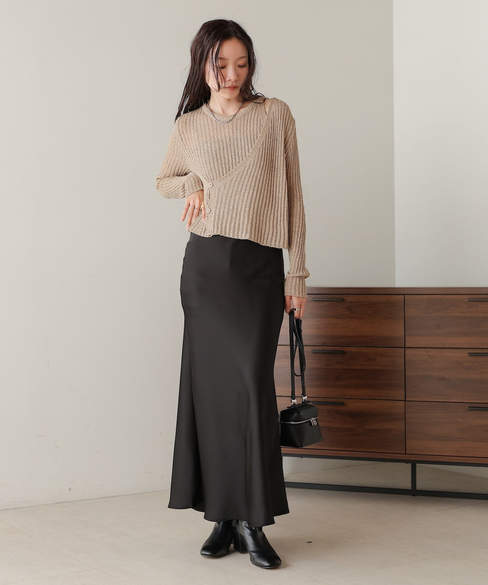 layered design knit top