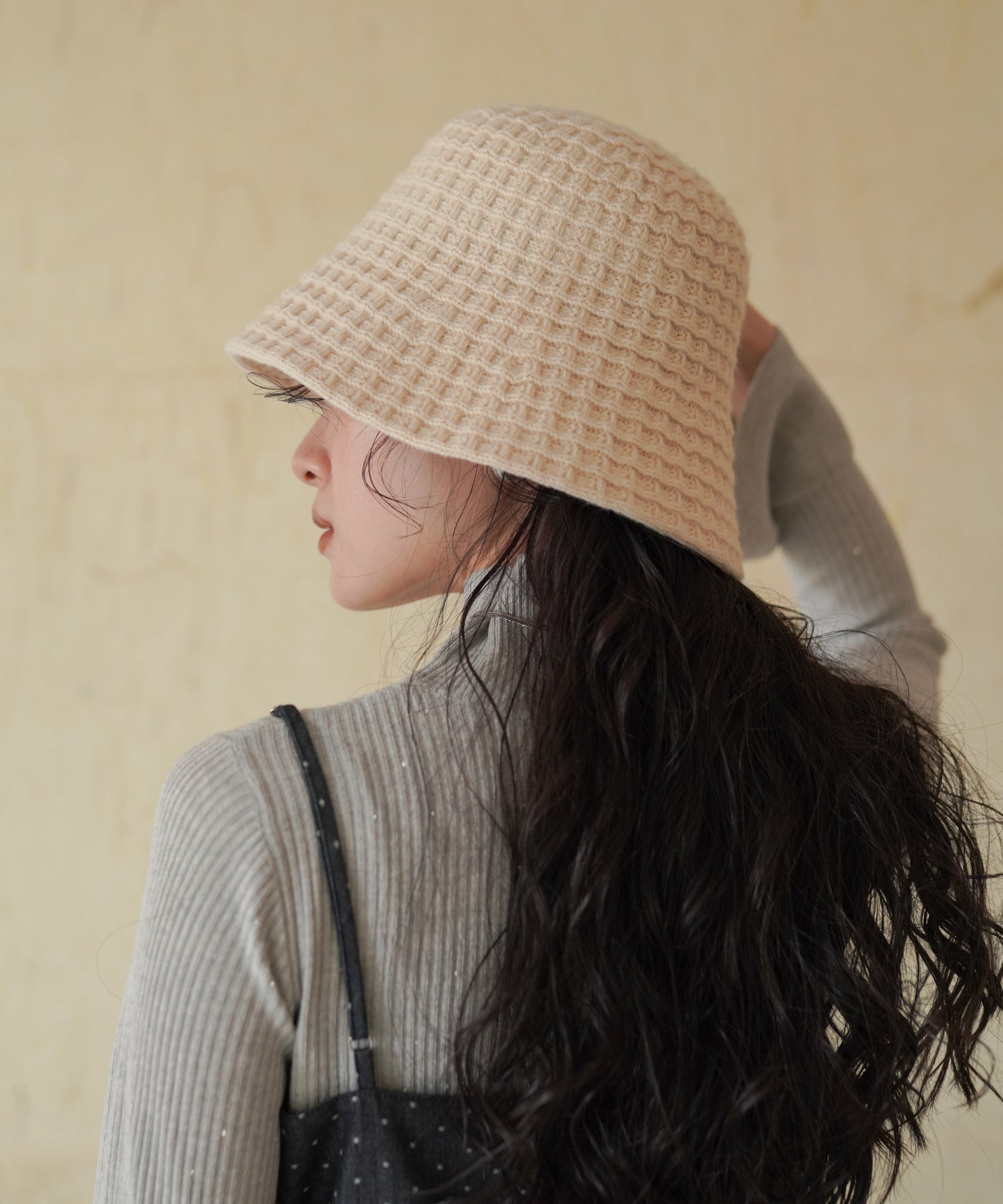 knitted bucket hat