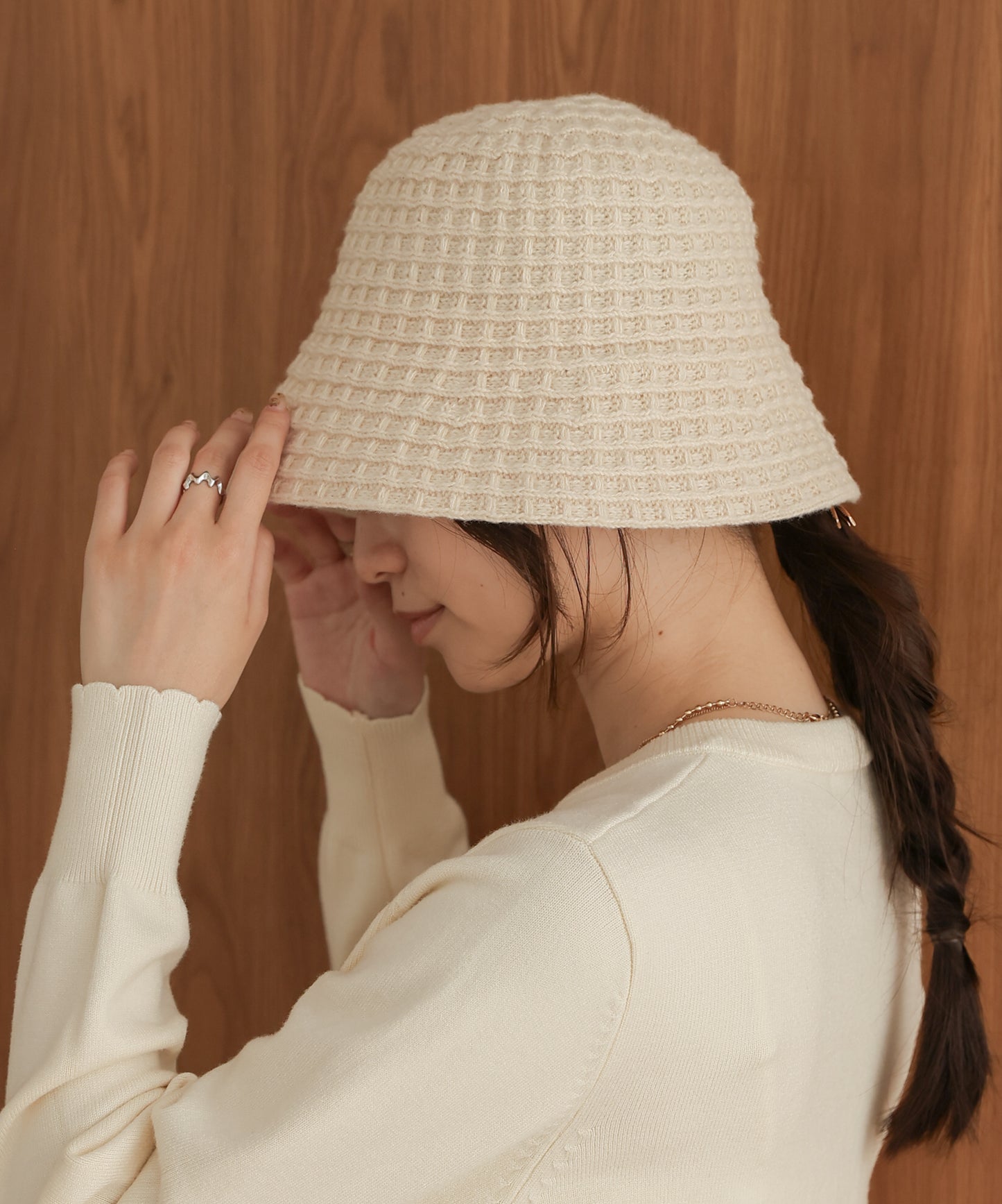 knitted bucket hat