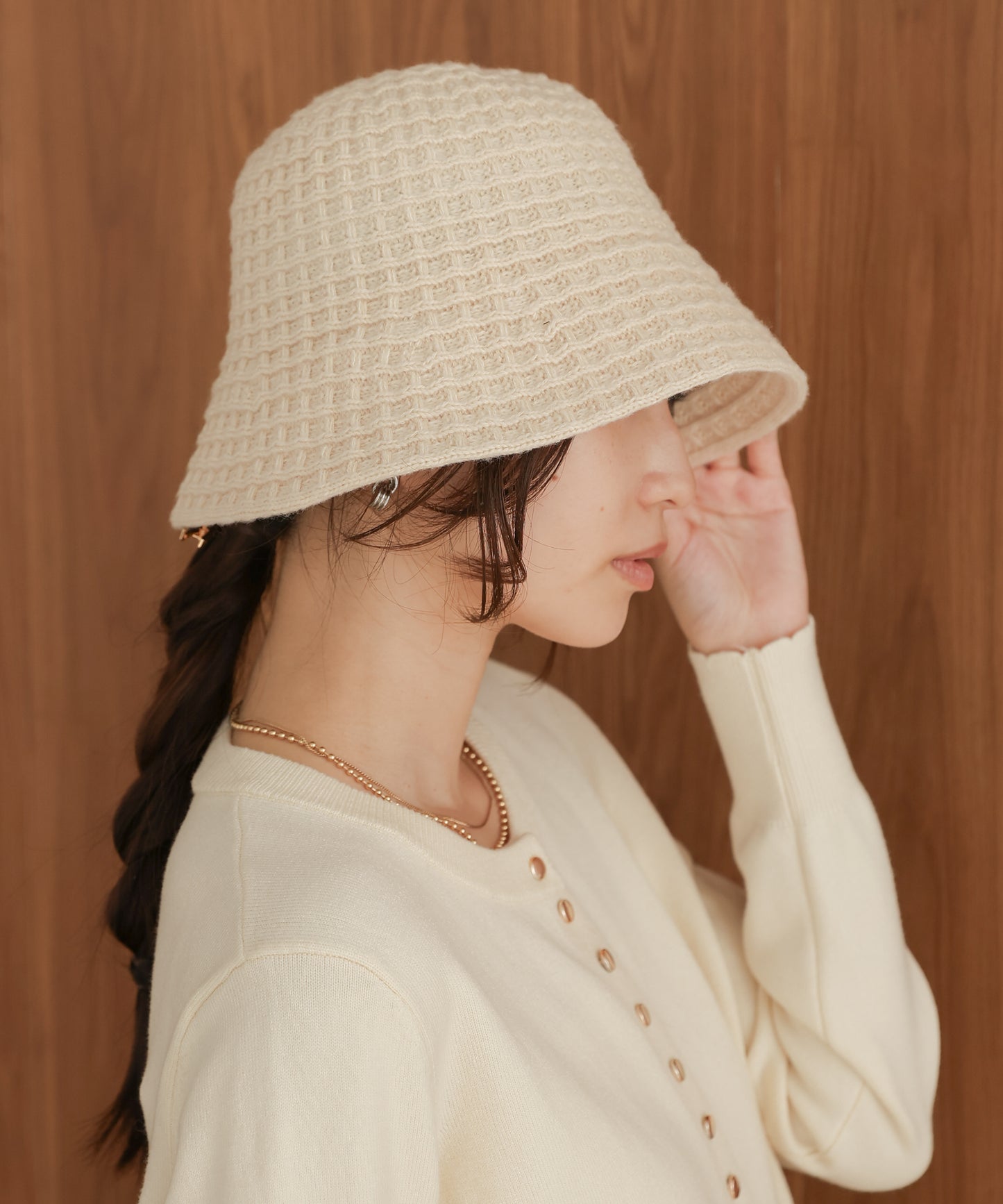 knitted bucket hat