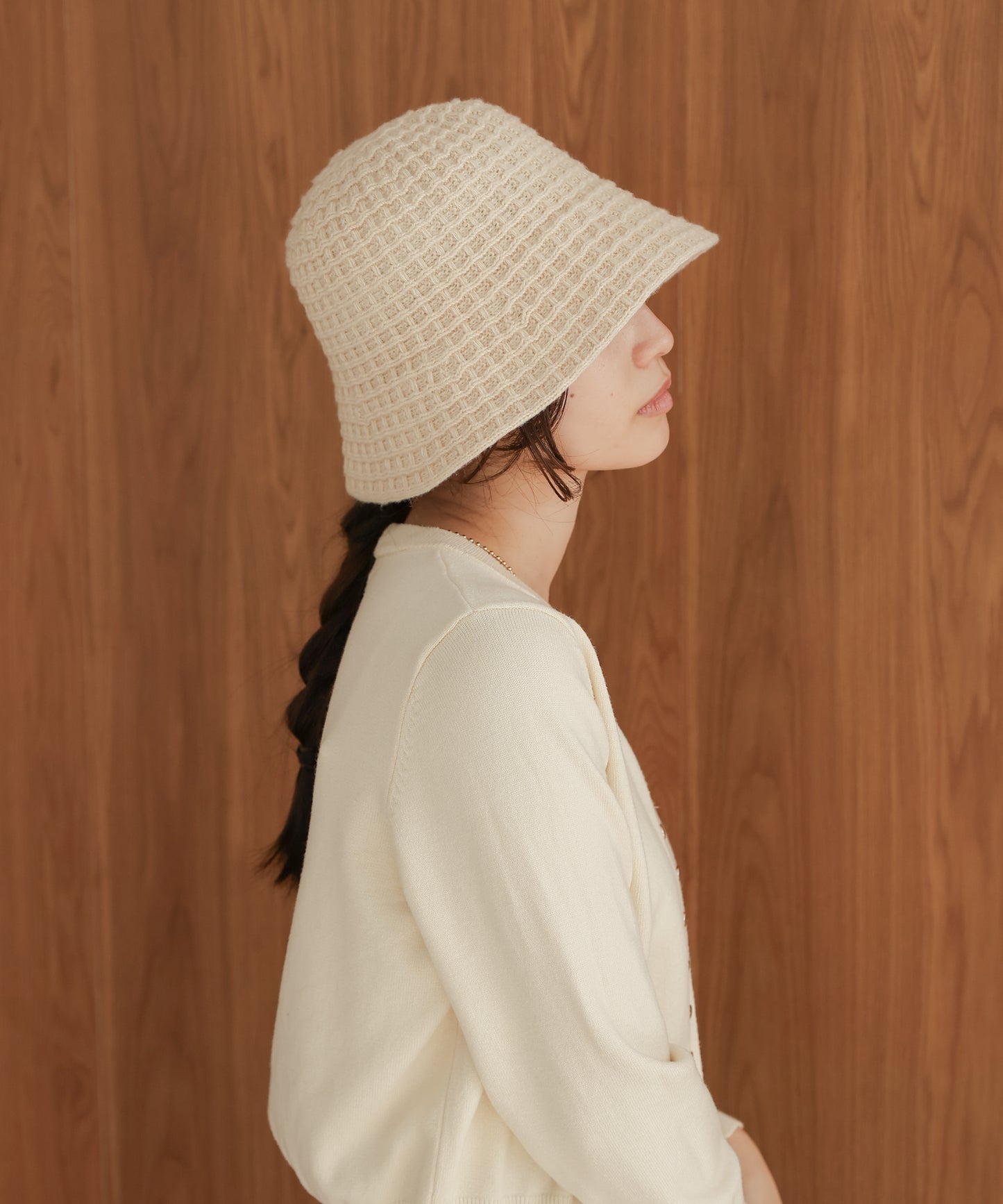 knitted bucket hat