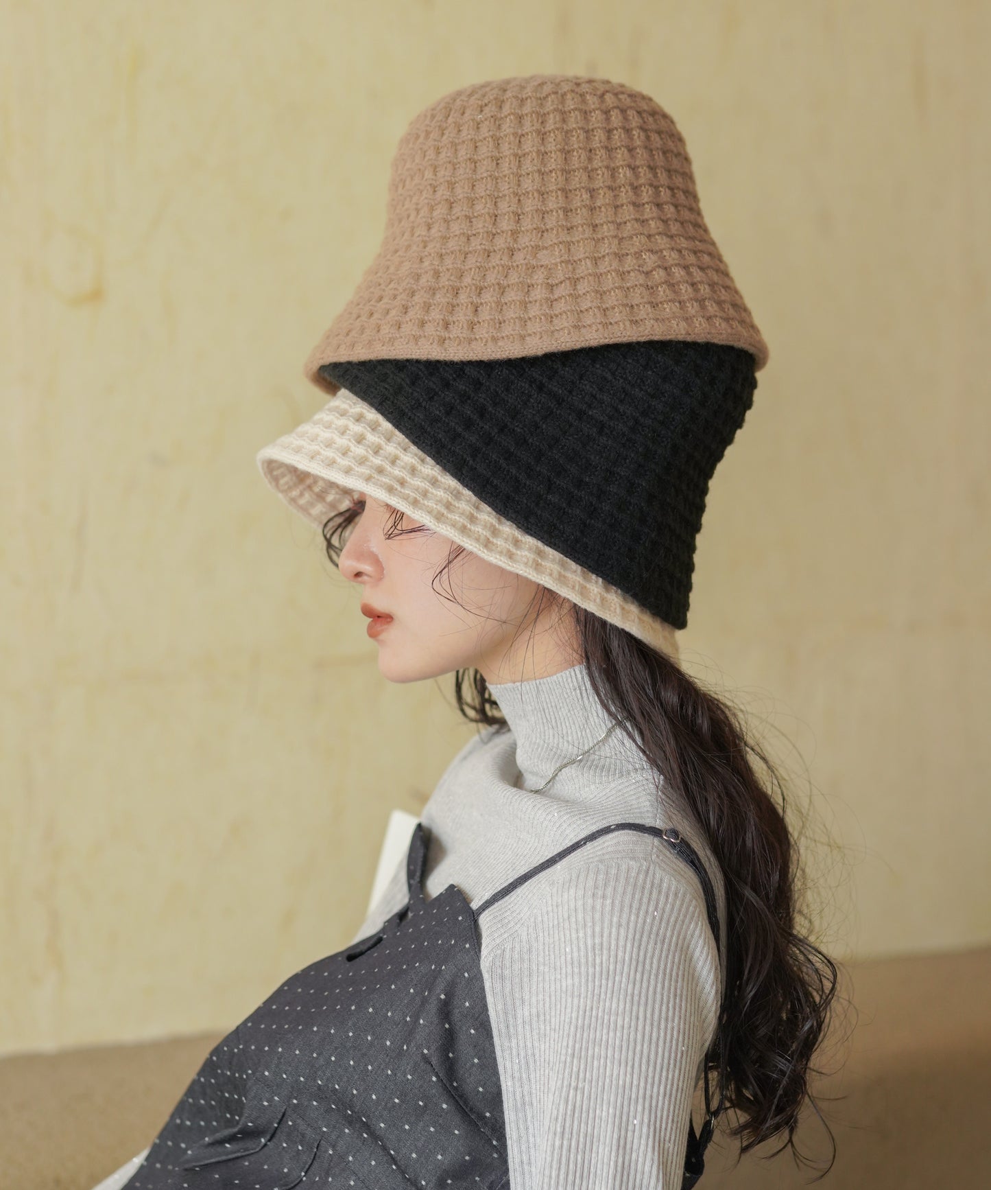 knitted bucket hat