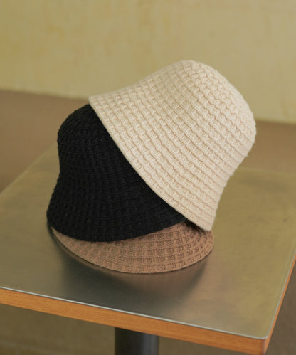 knitted bucket hat