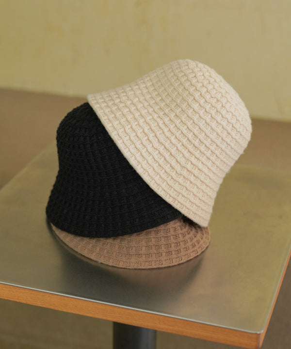knitted bucket hat