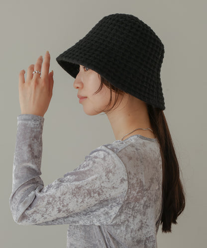 knitted bucket hat