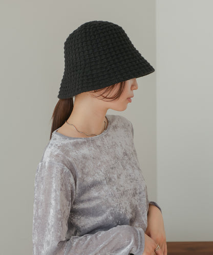 knitted bucket hat