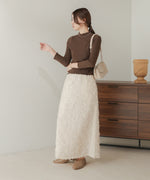 mellow high neck ribbed knit tops