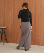 mellow high neck ribbed knit tops