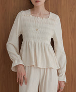 square neck tops + relaxed pants setup