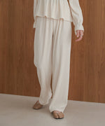 square neck tops + relaxed pants setup