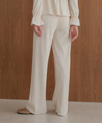 square neck tops + relaxed pants setup