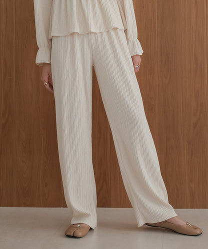 ［TIMESALE］square neck tops + relaxed pants setup