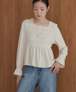 square neck tops + relaxed pants setup