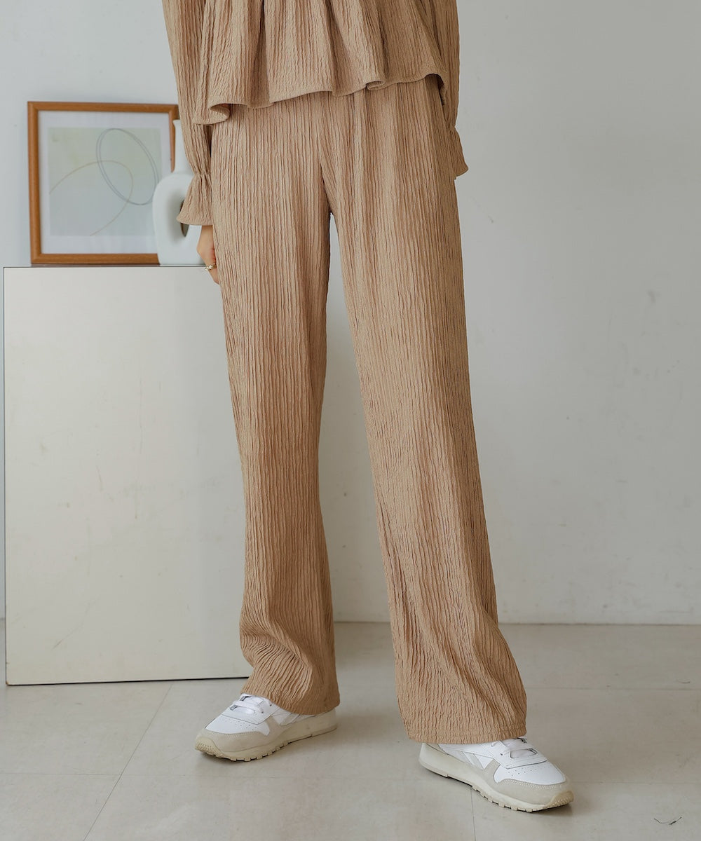 ［TIMESALE］square neck tops + relaxed pants setup