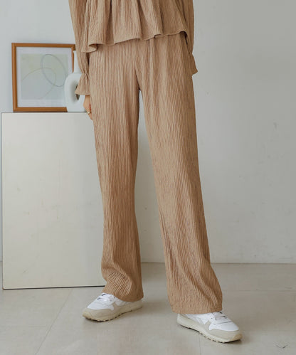 ［TIMESALE］square neck tops + relaxed pants setup