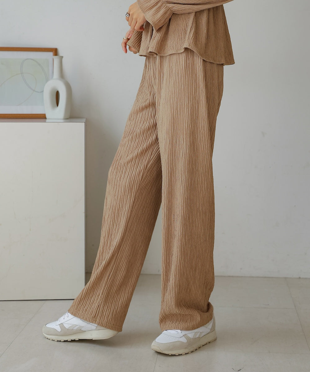 ［TIMESALE］square neck tops + relaxed pants setup