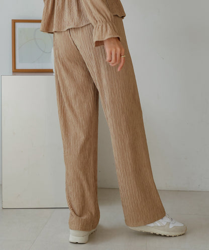 ［TIMESALE］square neck tops + relaxed pants setup