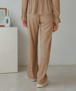 square neck tops + relaxed pants setup