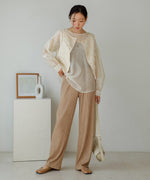 square neck tops + relaxed pants setup