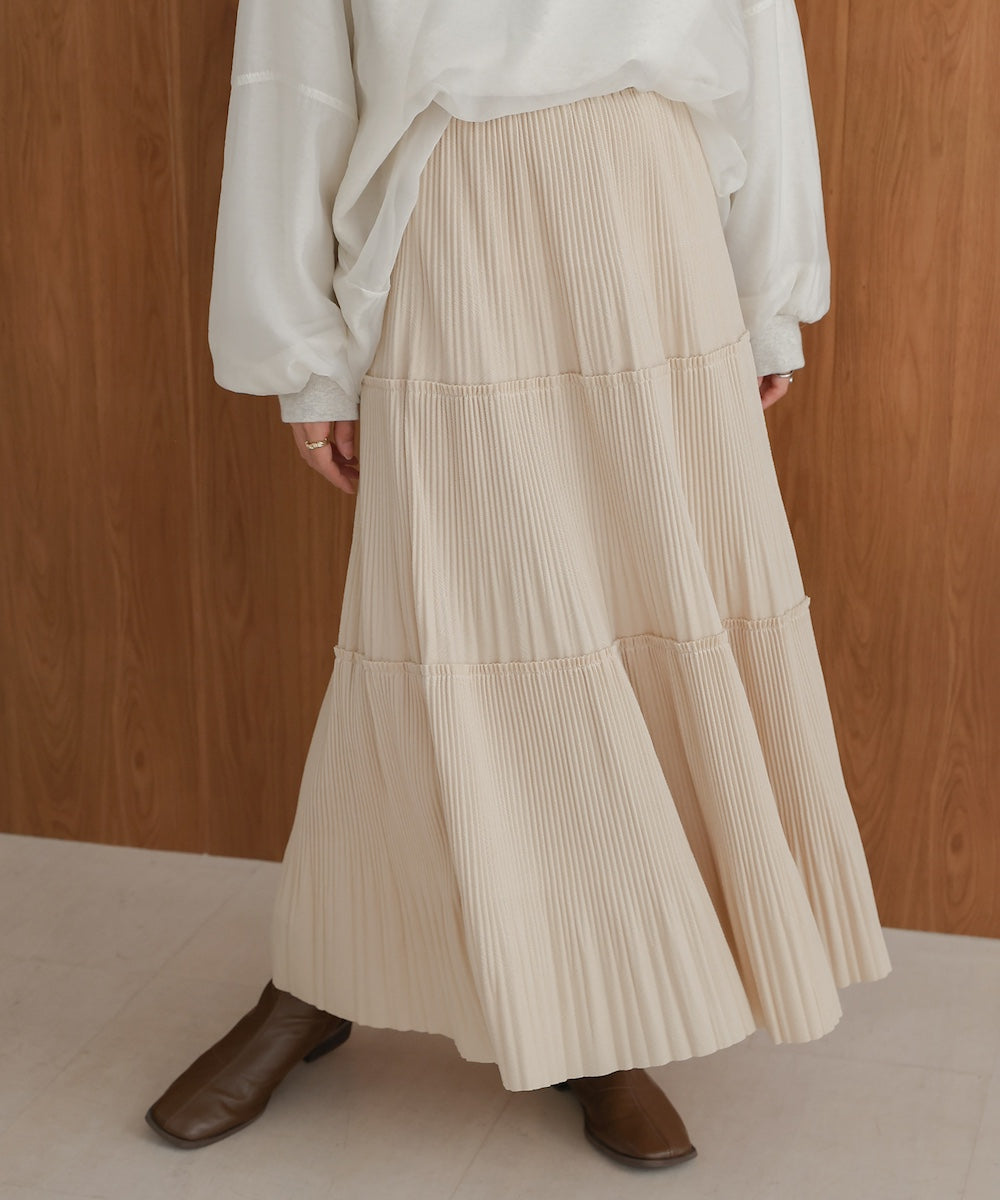 velor pleated skirt