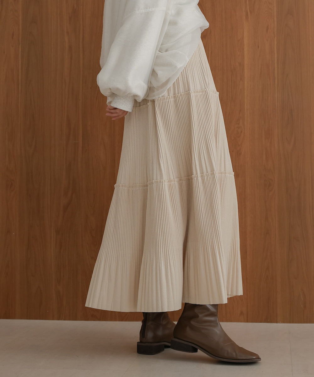 velor pleated skirt