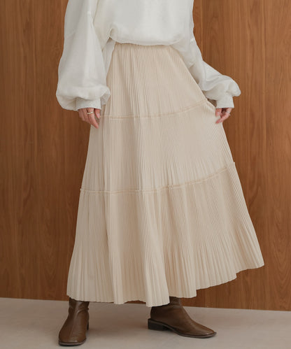 velor pleated skirt