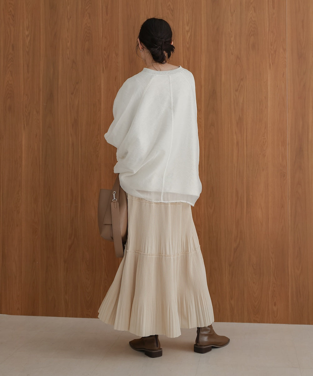 velor pleated skirt