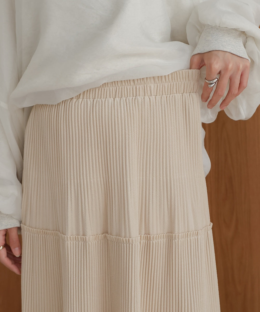 velor pleated skirt