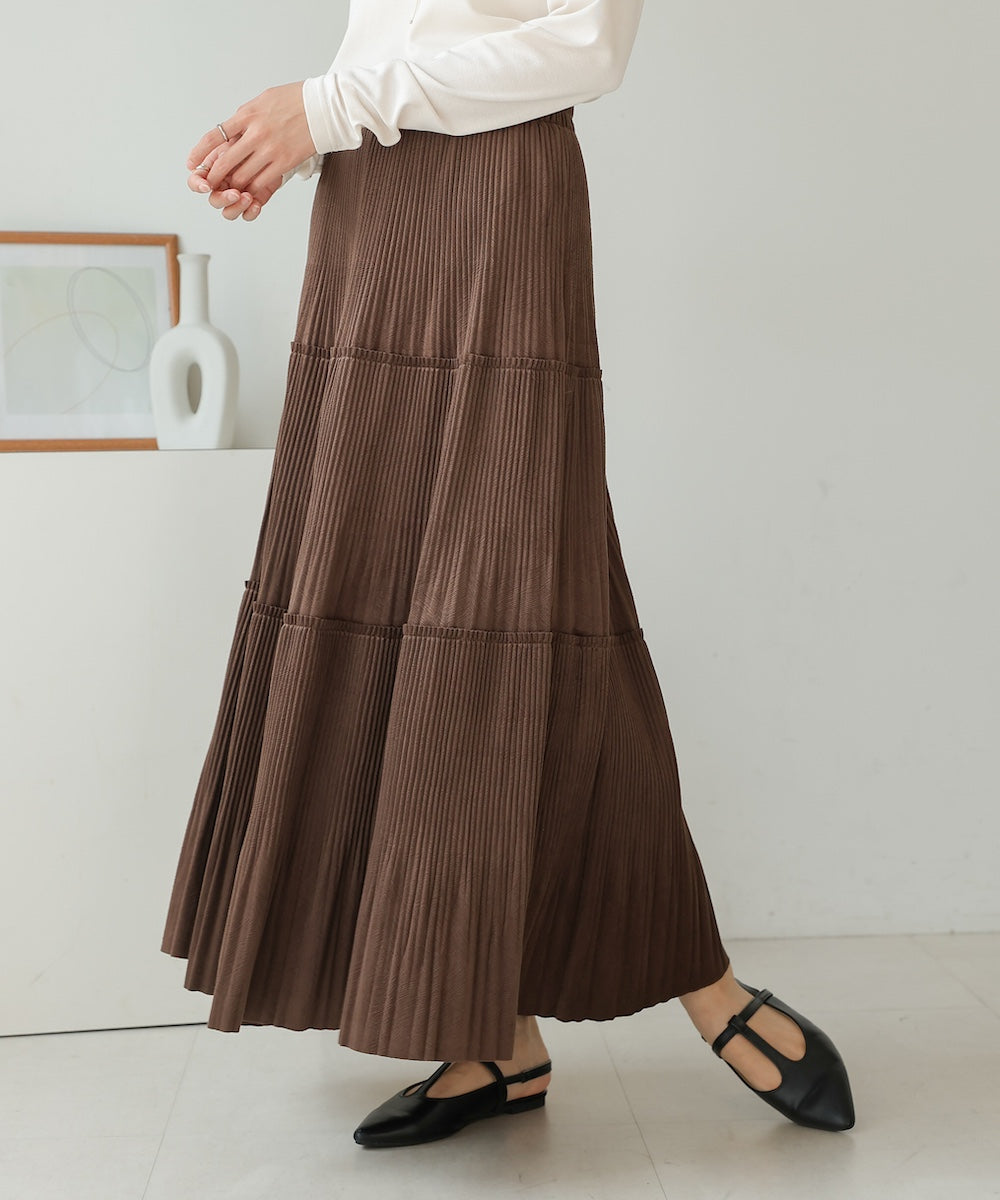 velor pleated skirt