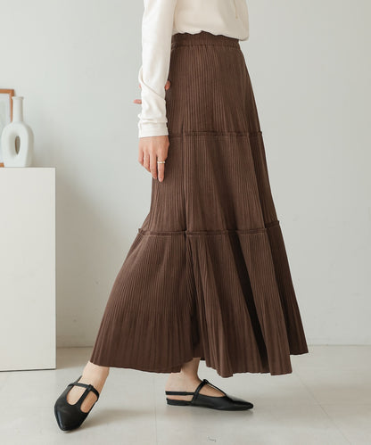 velor pleated skirt