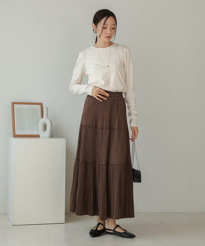 velor pleated skirt