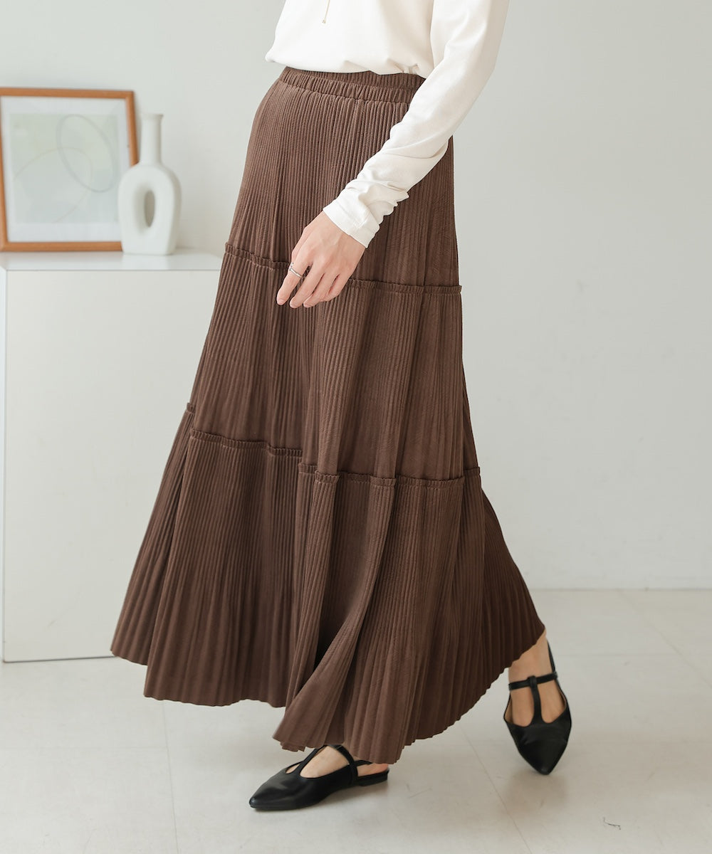 velor pleated skirt