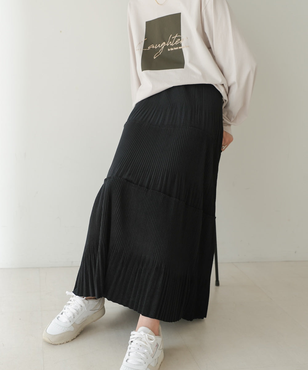 velor pleated skirt