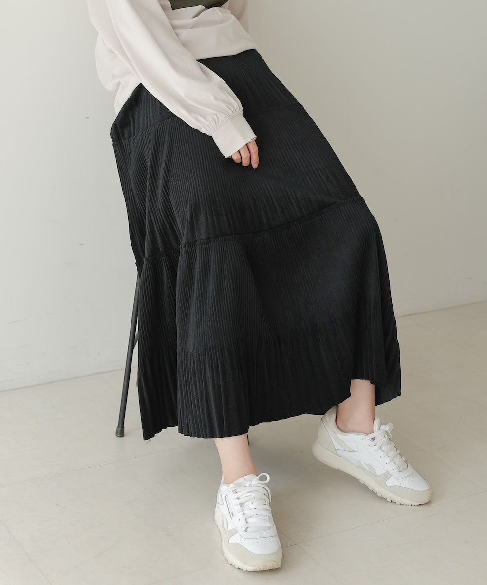 velor pleated skirt