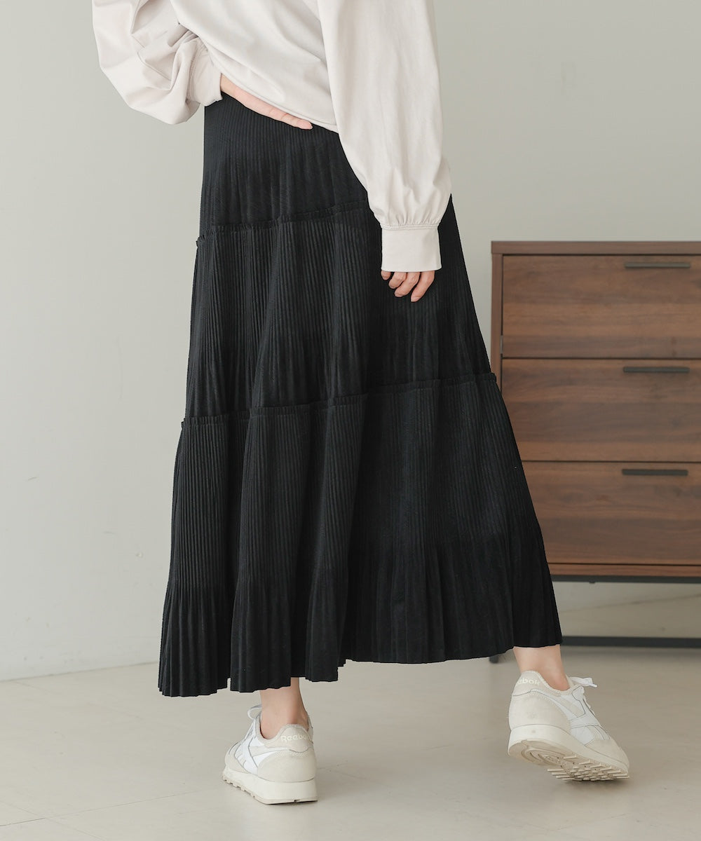 velor pleated skirt