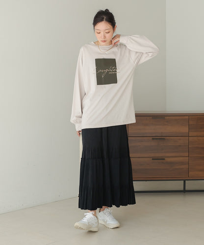 velor pleated skirt