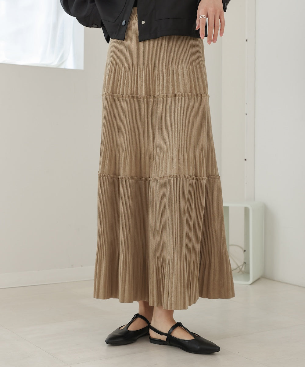 velor pleated skirt