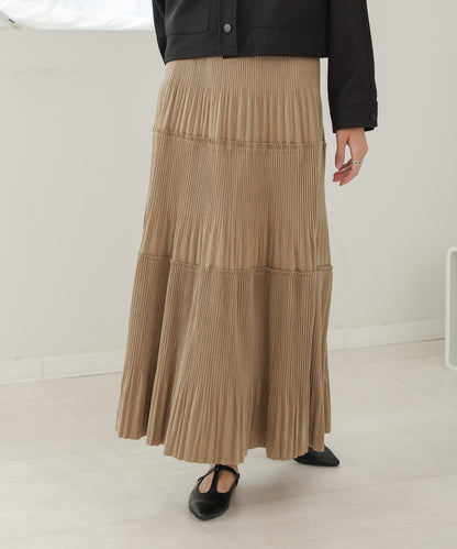 velor pleated skirt