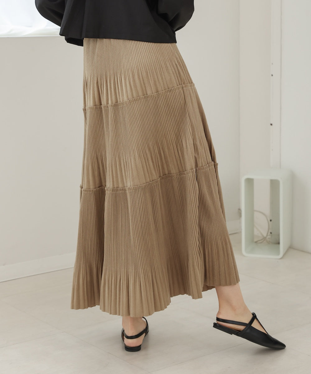 velor pleated skirt