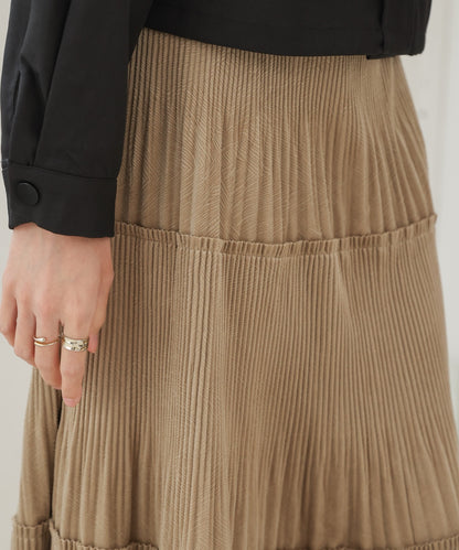 velor pleated skirt