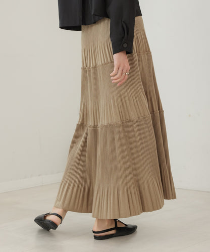 velor pleated skirt